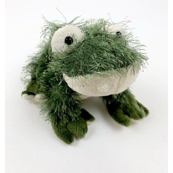 Webkinz Green Fuzzy Frog Ganz Toad Stuffed Animal Plush Soft Toy Pet No Code - Picture 1 of 11